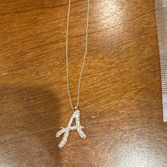 BaubleBar Gold Initial Pendant Necklace A - Picture 2 of 4